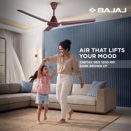 Bajaj Chetak Neo 120 cm (1200 mm) Ceiling Fan, Dark Brown-1