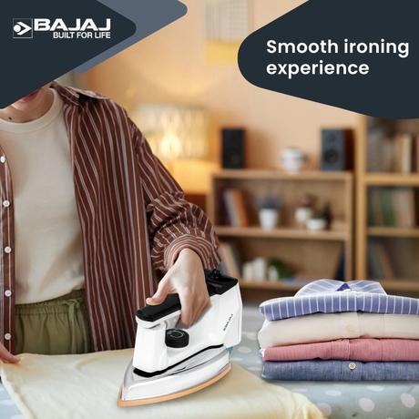 Bajaj DX16 Heavy Weight Dry Iron 1100 W, White-3