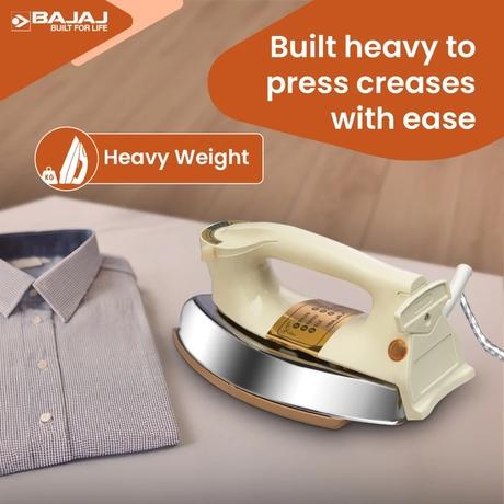 Bajaj DHX9 Heavy Weight Iron 1000 W, Golden-2