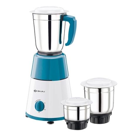 Bajaj GX15 500W 3 Jars Mixer Grinder, Multi-functional Blade System, Motor Overload Protector-0