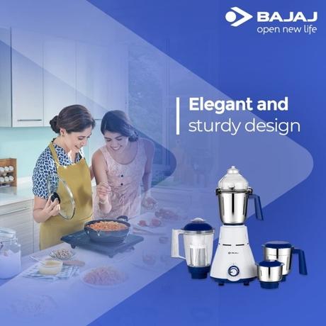 Bajaj Ninja 410595 Virtue 750 Watts Mixer Grinder-1