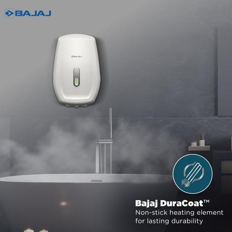 Bajaj Aerono Instant Water Geyser 3 L 3 kW, Shock Resistant & Rust Proof Thermoplastic Body, SS Tank, LED Indicator, Multiple Safety Systems, 4 Years Warranty-1