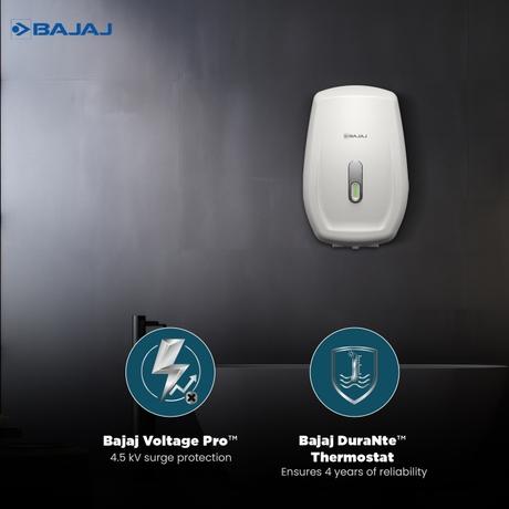 Bajaj Aerono Instant Water Geyser 3 L 3 kW, Shock Resistant & Rust Proof Thermoplastic Body, SS Tank, LED Indicator, Multiple Safety Systems, 4 Years Warranty-2