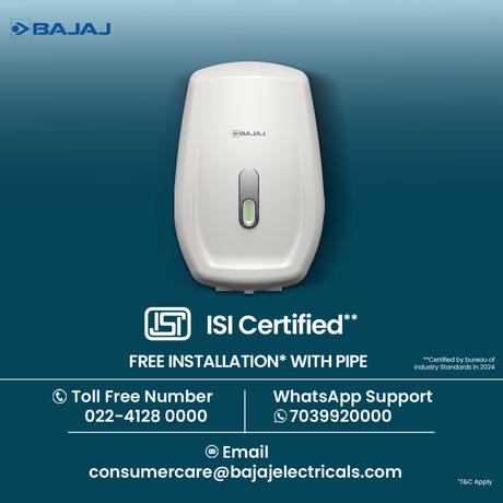 Bajaj Aerono Instant Water Geyser 3 L 3 kW, Shock Resistant & Rust Proof Thermoplastic Body, SS Tank, LED Indicator, Multiple Safety Systems, 4 Years Warranty-3