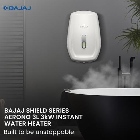 Bajaj Aerono Instant Water Geyser 3 L 3 kW, Shock Resistant & Rust Proof Thermoplastic Body, SS Tank, LED Indicator, Multiple Safety Systems, 4 Years Warranty-5