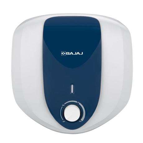 Bajaj Armour Series Pentacle 10 L Storage Water Heater, 5-Star Rated, Glass-Lined Tank, Non-Stick Heating Element, Safe for High-Rise, Child Safety, 4 Years Warranty, White & Blue-0
