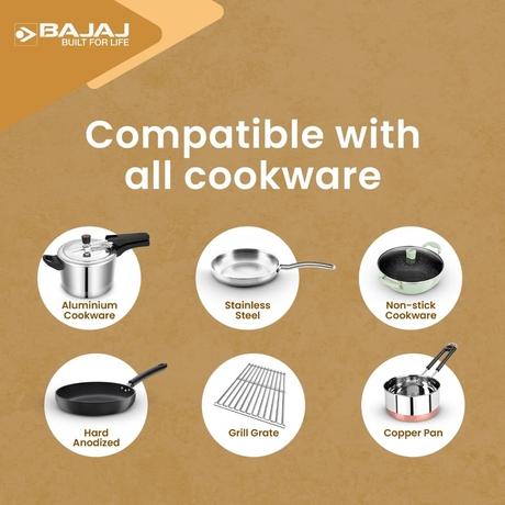 Bajaj Infrared Induction Cooktop 2200 W, IRX 220F-2