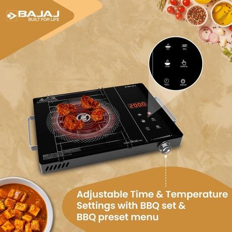 Bajaj Infrared Induction Cooktop 2200 W, IRX 220F-4