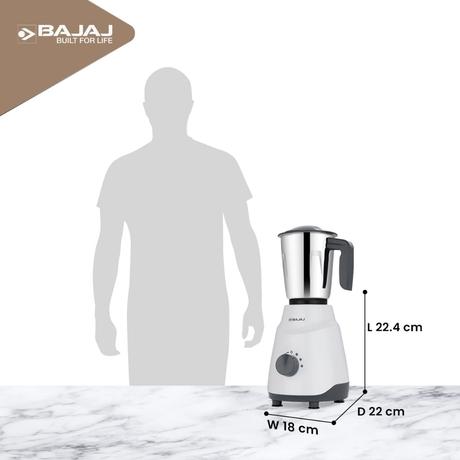 Bajaj Ninja Series Kompact 500 Watts 3 Jars Mixer Grinder-5