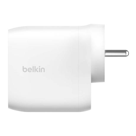 Belkin WCB010ZB2MWH-B7 60 Watts (30 W + 30 W) Dual USB-C PPS Fast Charging Wall Charger/Adapter, White-0