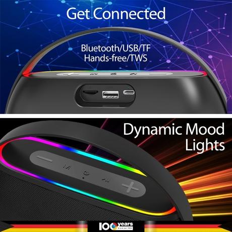 Blaupunkt ATOMIK Grab 20W Bluetooth Party Speaker Boombox-1