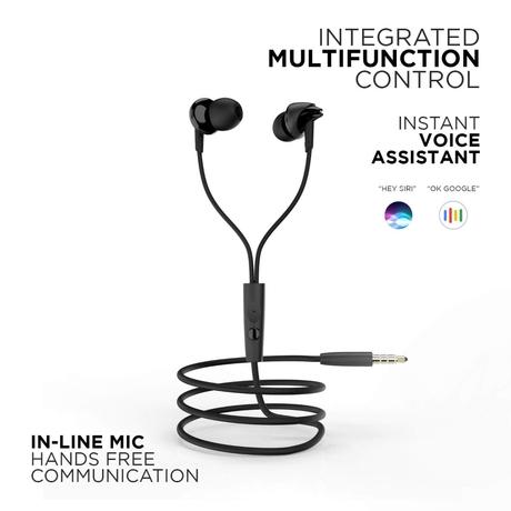 boAt BassHeads 100 in-Ear Wired Earphones with Hawk Inspired Design, Integrated Multifunction control, Super Extra Bass & Instant Voice Assistant (Black)-5