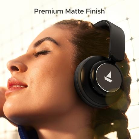 boAt Rockerz 450 Bluetooth On Ear Headphones with Mic, Upto 15 Hours Playback, 40 mm Drivers, Padded Ear Cushions, Integrated Controls and Dual Modes (Luscious Black)-6