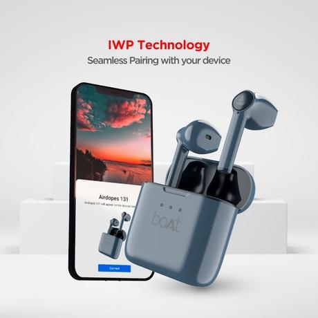 boAt Airdopes 131 RTL True Wireless Earbuds with IWP Technology, Bluetooth v5.0, Immersive Audio, Instant Voice Assistant, Type-C Charging (Midnight Blue)-3