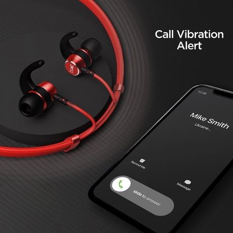 boAt Rockerz 235V2 bluetooth Wireless Neckband with IPX5 Sweat and Water Resistance, Fast Charge, 8Hrs Playback, magnetic earbuds (Red)-3