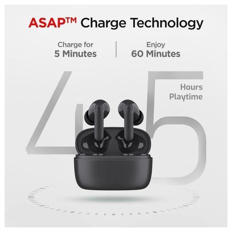 boAt Airdopes 138 PRO TWS Earbuds with 11 mm Drivers, 45 Hrs Playback, ASAP Charge & Quad Mic ENx Tech (Active Black)-3