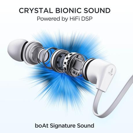 boAt Rockerz Trinity in Ear Earphones with 150 H Playtime, Crystal Bionic Sound Powered by HiFi, Signature Sound, Beast Mode, ENx Tech, ASAP Charge, IPX5, Dual Pairing (Kutch White)-2