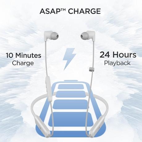 boAt Rockerz Trinity in Ear Earphones with 150 H Playtime, Crystal Bionic Sound Powered by HiFi, Signature Sound, Beast Mode, ENx Tech, ASAP Charge, IPX5, Dual Pairing (Kutch White)-3