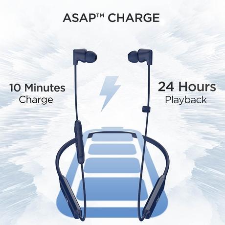 boAt Rockerz Trinity in Ear Earphones with 150 H Playtime, Crystal Bionic Sound Powered by HiFi, Signature Sound, Beast Mode, ENx Tech, ASAP Charge, IPX5, Dual Pairing (Just Blue)-3