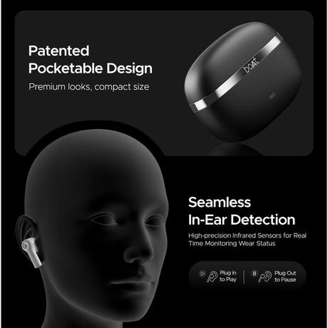 boAt Nirvana Ion Truly Wireless in-Ear Earbuds with 120 HRS Playback (24 hrs/Charge), Crystal Bionic Sound with Dual EQ Modes, Quad Mics ENx Technology, in Ear Detection (Charcoal Black)-7