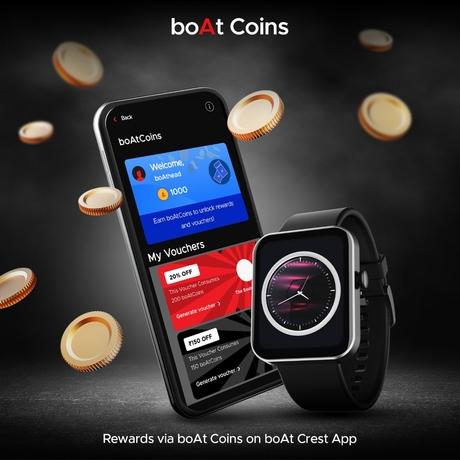 boAt Wave Flex Connect Smartwatch, 4.64 cm (1.83 inch) HD Display, Advanced Bluetooth Calling, Heart Rate & SpO2 Monitor, Call, SMS and social media notifications, Multiple Sports Modes ,IP68 Water Resistance, Active Black-1