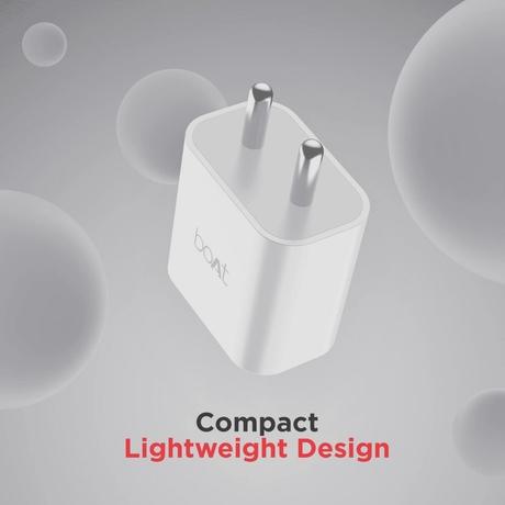 boAt PD Single Port 20 W Type-C Fast Charging Wall Charger, Smart IC protection, Intelligent Voltage and Current Management, Corrosion Resistant Pins, Compatible with Android phones and iPhone 11 and above, White-3