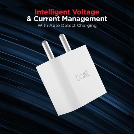 boAt PD Single Port 20 W Type-C Fast Charging Wall Charger, Smart IC protection, Intelligent Voltage and Current Management, Corrosion Resistant Pins, Compatible with Android phones and iPhone 11 and above, White-4
