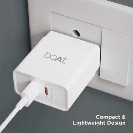 boAt WCD QC 3.O Type C Cable 18W Wall Charger, White-3