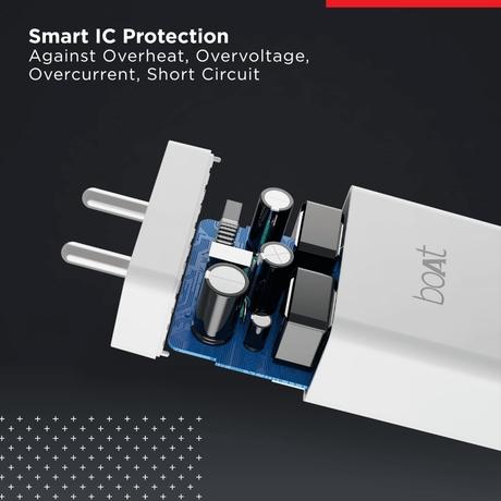 boAt WCD QC 3.O Type C Cable 18W Wall Charger, White-4