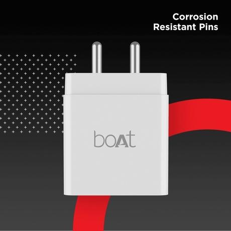 boAt WCD QC 3.O Type C Cable 18W Wall Charger, White-5