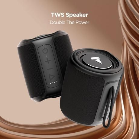 boAt Stone 358 Bluetooth Speaker with 10 W RMS Stereo Sound, IPX7 Water Resistance, TWS Feature, Up to 12 H Total Playtime, Multi-Compatibility Modes and Type-C Charging (Black)-4