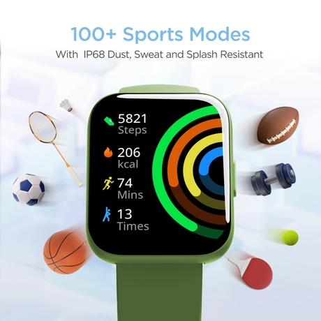 boAt Wave Connect Plus Olive Green SmartWatch-7