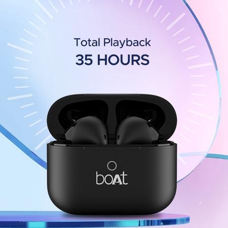boAt Airdopes Alpha TWS in Ear Earbuds with 35 HRS Playback, 13 mm Drivers, Dual Mics ENx & Beast Mode (Jet Black)-1