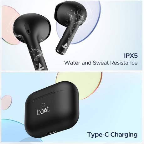 boAt Airdopes Alpha TWS in Ear Earbuds with 35 HRS Playback, 13 mm Drivers, Dual Mics ENx & Beast Mode (Jet Black)-4