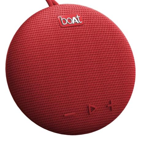 boAt Stone 193 With 5W Immersive Sound, IPX7 Water & Splash Shield, Lightweight & Portable, Dual Mode- Bluetooth & AUX, 4 hrs playback, TWS Feature for 2x Impact, Built-in mic, Type-C Charging (Raging Red)-0