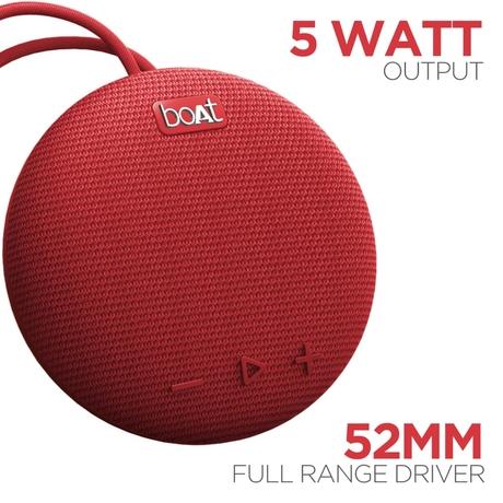 boAt Stone 193 With 5W Immersive Sound, IPX7 Water & Splash Shield, Lightweight & Portable, Dual Mode- Bluetooth & AUX, 4 hrs playback, TWS Feature for 2x Impact, Built-in mic, Type-C Charging (Raging Red)-4