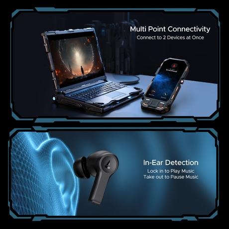 boAt Airdopes Flex 454 ANC Truly Wireless in-Ear Earbuds with Smart Features, ANC, 60 HRS Playback, Hearables App Support, Quad Mics, Multi Point Connectivity, ASAP Charge, Beast Mode (Gunmetal Black)-2
