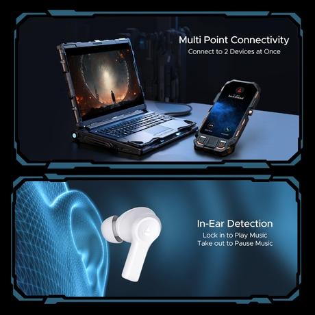 boAt Airdopes Flex 454 ANC with Active Noise Cancellation (32db), Multi Device Connectivity, In-Ear Detection, Total playtime : 60 hrs, Quad Mics with ENx Tech, ASAP Charge, 10mm Drivers : boAt Signature Sound (Zinc White)-2