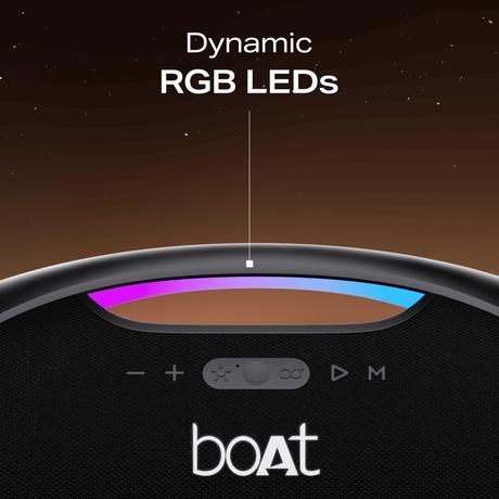 boAt Stone Ignite Bluetooth Speaker with 90 W RMS Sound, RGB LEDs, EQ Modes, IPX6, BT v5.3, Multi- Compatibility - Aux & USB, Playback time Up to 5 Hours & Type C Charging (Jade Black)-4