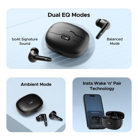 boAt Airdopes Unity ANC TWS in Ear Earbuds with Up to 50 Hours Total Playback, ANC Upto 32 dB, Dual Mics with ENx Tech, IPX5 Rating, IWP Tech and ASAP Charge (Black)-4