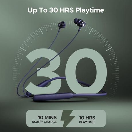 boAt Rockerz 195v2 Pro Bluetooth Neckband with Upto 30 Hours Total Playback, ENx Technology, ASAP Charge, Bluetooth v5.2 and Beast Mode (Deep Blue)-1