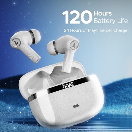 boAt Nirvana Ion ANC Truly Wireless in-Ear Earbuds with Up to 32 dB Active Noise Cancellation, 120 Hrs Playback, Crystal Bionic Sound Powered by Hifi, Beast Mode, ENx Tech, Hearables App (Quartz White)-5