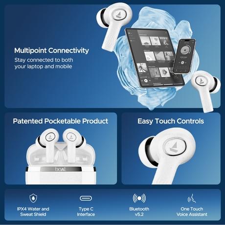 boAt Nirvana Ion ANC Truly Wireless in-Ear Earbuds with Up to 32 dB Active Noise Cancellation, 120 Hrs Playback, Crystal Bionic Sound Powered by Hifi, Beast Mode, ENx Tech, Hearables App (Quartz White)-9