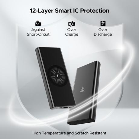 boAt EnergyShroom PB310 Wireless Pro Wireless Powerbank with 10000 mAh Capacity and Quick Charge 3.0 (Carbon Black)-3