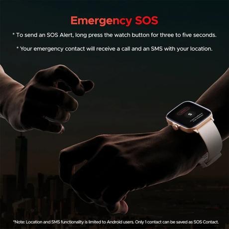 boAt Storm Call 3 with Turn-by-Turn Navigation, 4.64 cm (1.83 inch) HD Display, Bluetooth Calling, Crest+ OS, QR Tray, Watch Face Studio, Coins, Emergency SOS Smart Watch for Men & Women (Cherry Blossom)-9