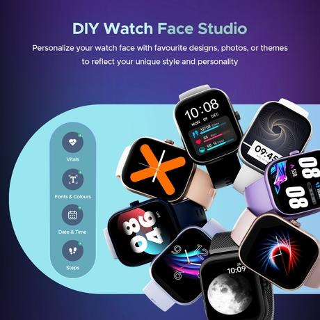 boAt Wave Sigma 3 Smartwatch with 5.10 cm (2.01 inch) HD Display, Advanced Bluetooth Calling, Turn-by-Turn Navigation, Emergency SOS & QR Code Tray (Metal Black)-2