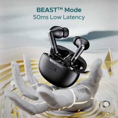 boAt Airdopes 141 ANC TWS in Ear Earbuds with 32 dB ANC, 42 Hrs Playback, 50 ms Low Latency Beast Mode, IWP Tech, Quad Mics with Enx, ASAP Charge, USB Type-C Port & IPX5, Gunmetal Black-2