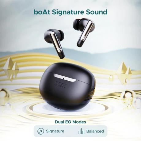 boAt Airdopes 141 ANC TWS in Ear Earbuds with 32 dB ANC, 42 Hrs Playback, 50 ms Low Latency Beast Mode, IWP Tech, Quad Mics with Enx, ASAP Charge, USB Type-C Port & IPX5, Gunmetal Black-4