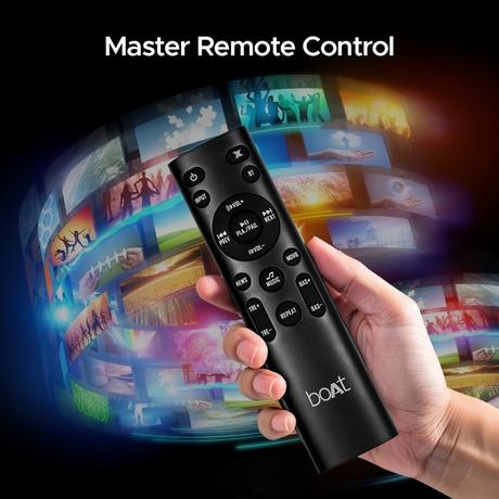 boAt Aavante Bar A1040 with 50 W RMS boAt Signature Sound, 2.1 Channel Audio with Wired Subwoofer, Multi connectivity : Bluetooth v5.3, AUX, USB & HDMI and Master Remote Control (Premium Black)-5