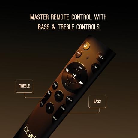 boAt Aavante Bar A2060 Dolby Soundbar with 160 Watts RMS boAt Signature Sound, 2.1 Channel Audio with Wired Subwoofer, Dolby Audio, Multi Connectivity : Bluetooth v5.3, AUX, USB & HDMI and Master Remote Control (Premium Black)-6